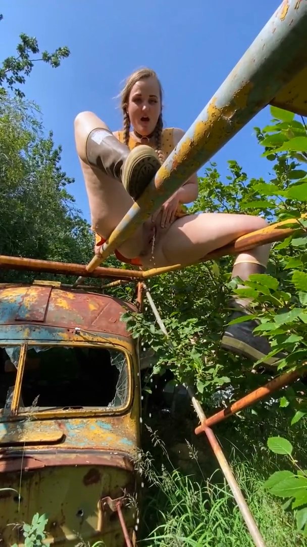 Piss Slut Sammie Wets Herself From Abandoned Truck in Wilderness_cover.jpg